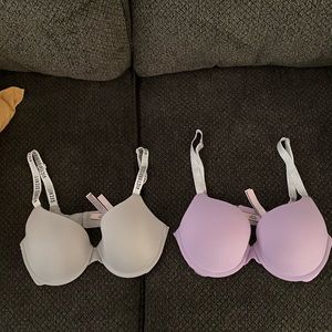 NWOT- Two VS bras in lavender and gray
